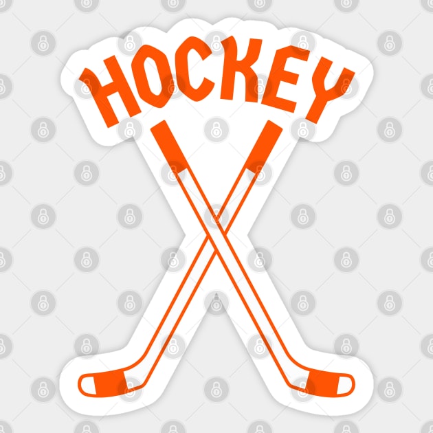 HOCKEY CROSSED STICKS LOGO Sticker by HOCKEYBUBBLE